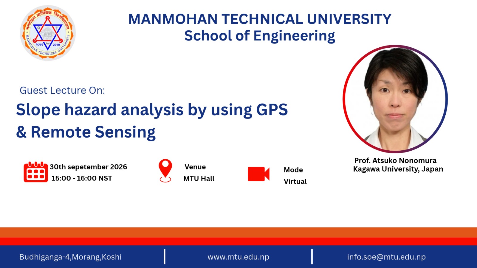 Guest Lecture on “Slope Hazard Analysis Using GPS & Remote Sensing”